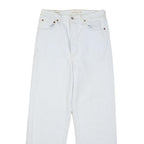 LEVI'S Premium E Womens Jeans White Relaxed Straight Denim Raw W29 L27 Button