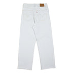 LEVI'S Premium E Womens Jeans White Relaxed Straight Denim Raw W29 L27 Button