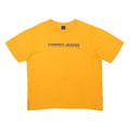 TOMMY JEANS Mens Yellow Graphic T-Shirt L Short Sleeve Crew Neck Cotton