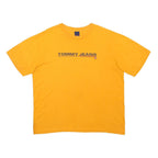 TOMMY JEANS Mens Yellow Graphic T-Shirt L Short Sleeve Crew Neck Cotton