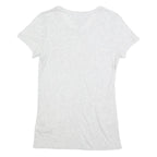 TOMMY JEANS Womens White L Graphic T-Shirt Short Sleeve Crew Neck Cotton Blend