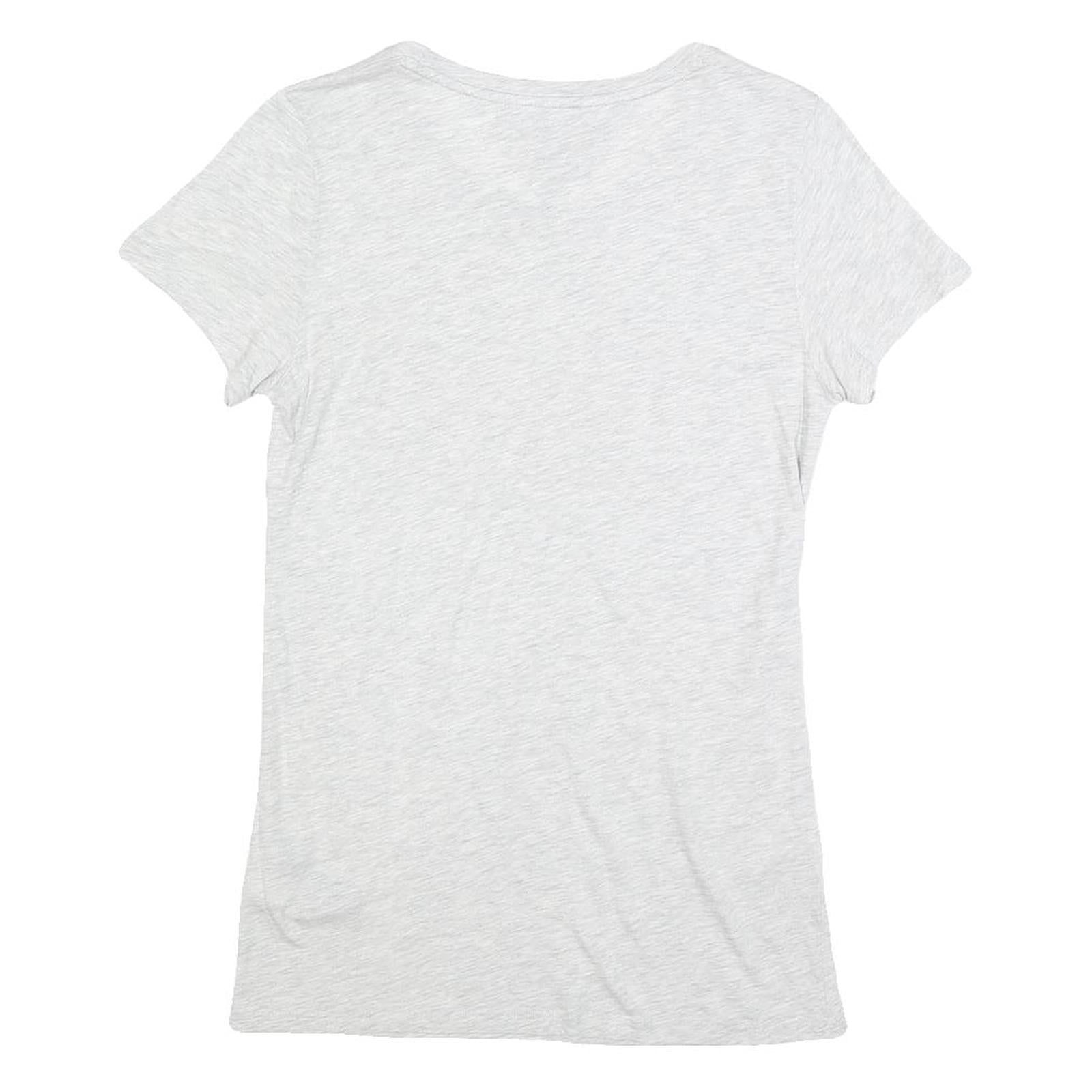 TOMMY JEANS Womens White L Graphic T-Shirt Short Sleeve Crew Neck Cotton Blend