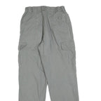 COLUMBIA Mens Cotton Blend Grey Regular Cargo Trousers W26 L32 Zip Closure