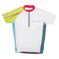 BIKE TO WORK Cycling Mens Jersey White 1/2 Zip S