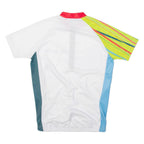 BIKE TO WORK Cycling Mens Jersey White 1/2 Zip S