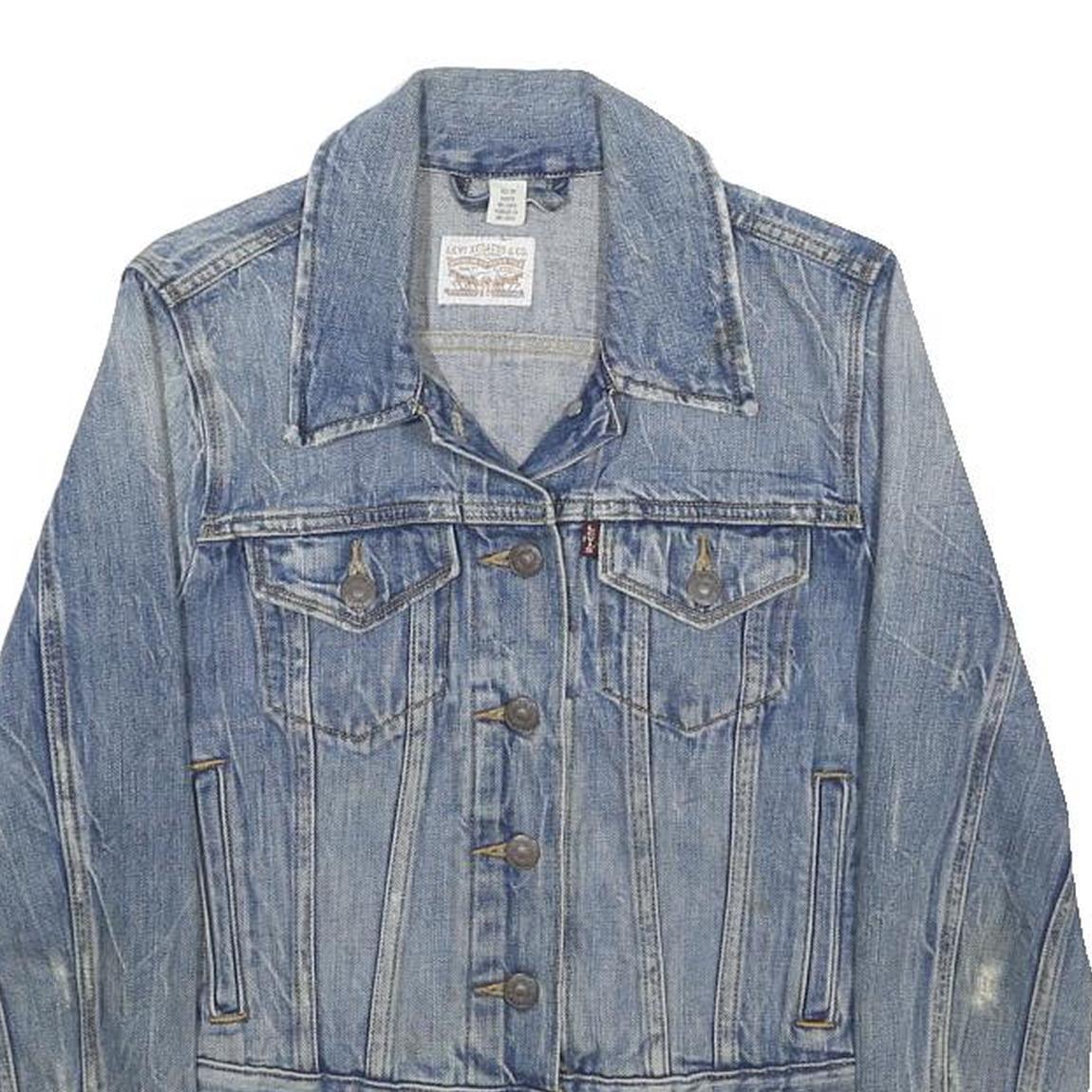 LEVI'S Womens Blue Denim Jacket XS Cotton Button Closure Classic Fit Casual