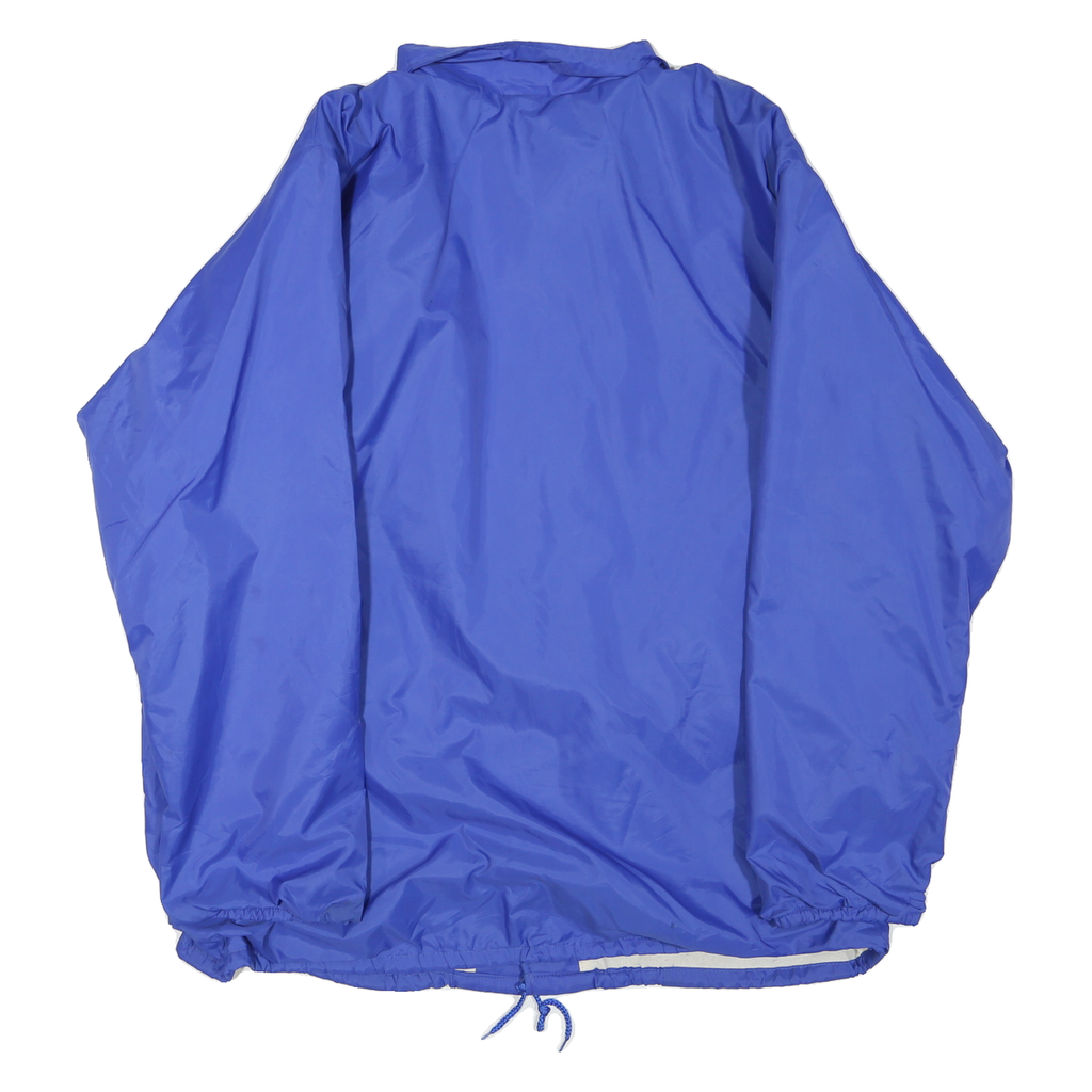 ARTISTO JAC Mens Blue Coach Jacket L Polyester Blend Button Casual Lightweight