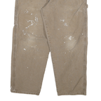 DICKIES Mens Jeans Beige Relaxed Straight Denim Medium W38 L30 Workwear Zip