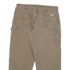 DICKIES Mens Jeans Beige Relaxed Straight Denim Medium W38 L30 Workwear Zip