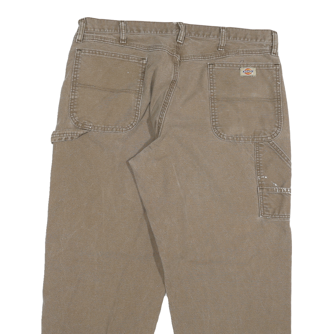 DICKIES Mens Jeans Beige Relaxed Straight Denim Medium W38 L30 Workwear Zip