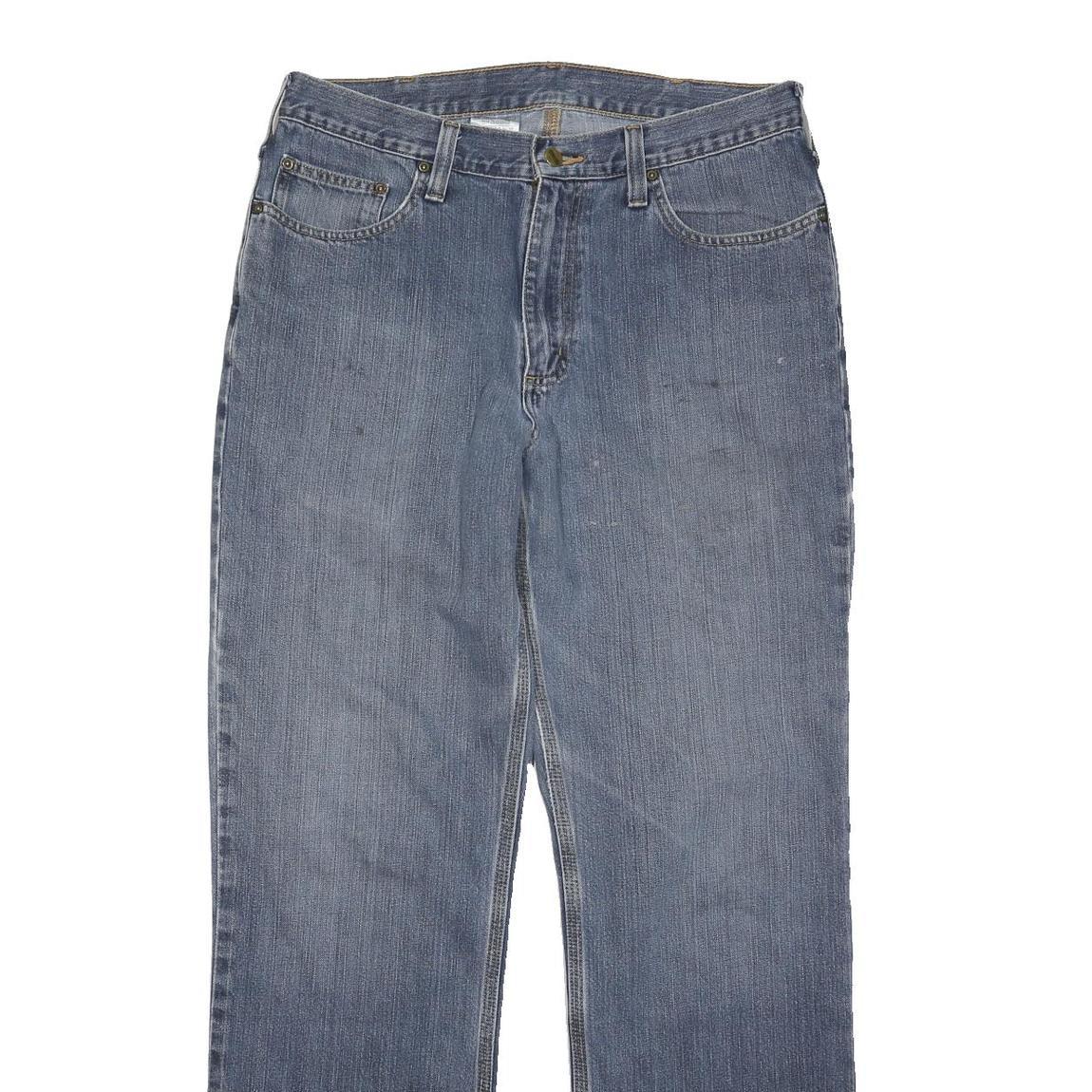 CARHARTT Mens Jeans Blue Regular Straight Denim Medium W34 L33 Workwear