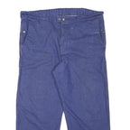 SIRNA Mens Cotton Blend Navy Relaxed Straight Trousers W38 L26 Casual Comfort