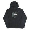 NIKE Mens Black Basketball Logo Pullover Hoodie L Cotton Blend Casual Sportswear