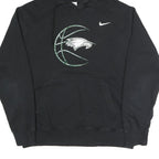 NIKE Mens Black Basketball Logo Pullover Hoodie L Cotton Blend Casual Sportswear