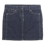 ANN TAYLOR Womens Blue Denim Mini Skirt Cotton Blend Size L Casual Stylish