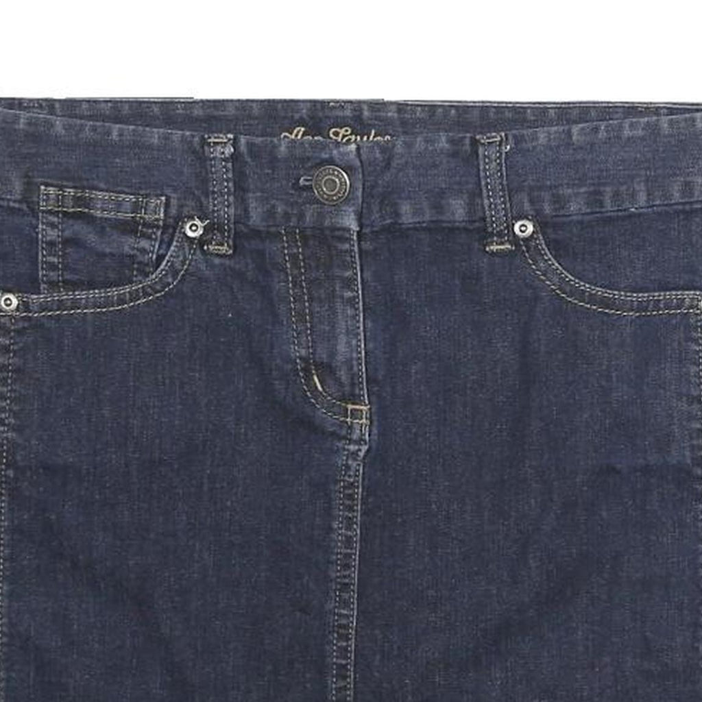 ANN TAYLOR Womens Blue Denim Mini Skirt Cotton Blend Size L Casual Stylish
