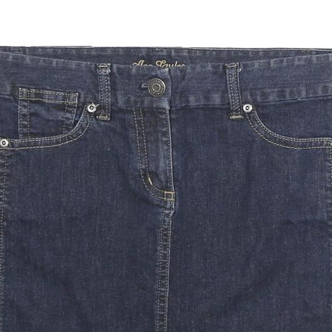 ANN TAYLOR Womens Blue Denim Mini Skirt Cotton Blend Size L Casual Stylish