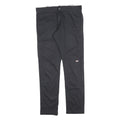 DICKIES Mens Cotton Blend Black Regular Straight Trousers W32 L32 Workwear Zip
