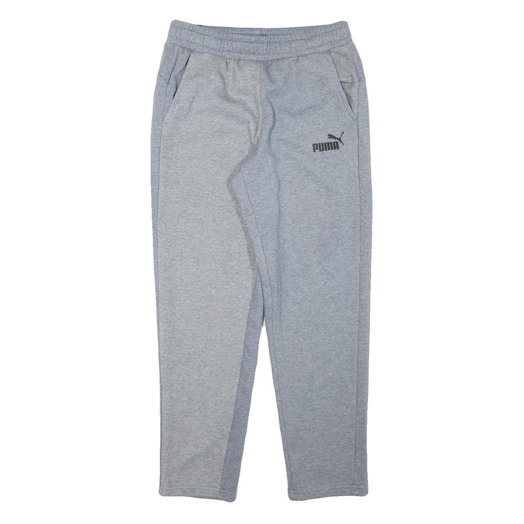 PUMA Mens Joggers Grey M W28 L28 Cotton Blend Regular Fit Tapered Leg