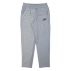 PUMA Mens Joggers Grey M W28 L28 Cotton Blend Regular Fit Tapered Leg