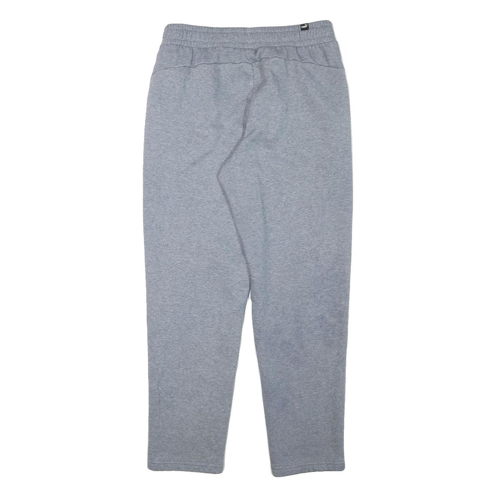PUMA Mens Joggers Grey M W28 L28 Cotton Blend Regular Fit Tapered Leg