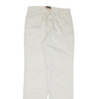 DOCKERS Womens Cotton Blend White Regular Fit Straight Leg Trousers W30 L33