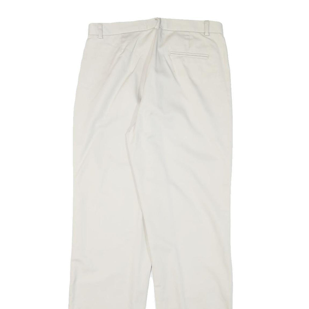 DOCKERS Womens Cotton Blend White Regular Fit Straight Leg Trousers W30 L33