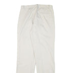 DOCKERS Womens Cotton Blend White Regular Fit Straight Leg Trousers W30 L33