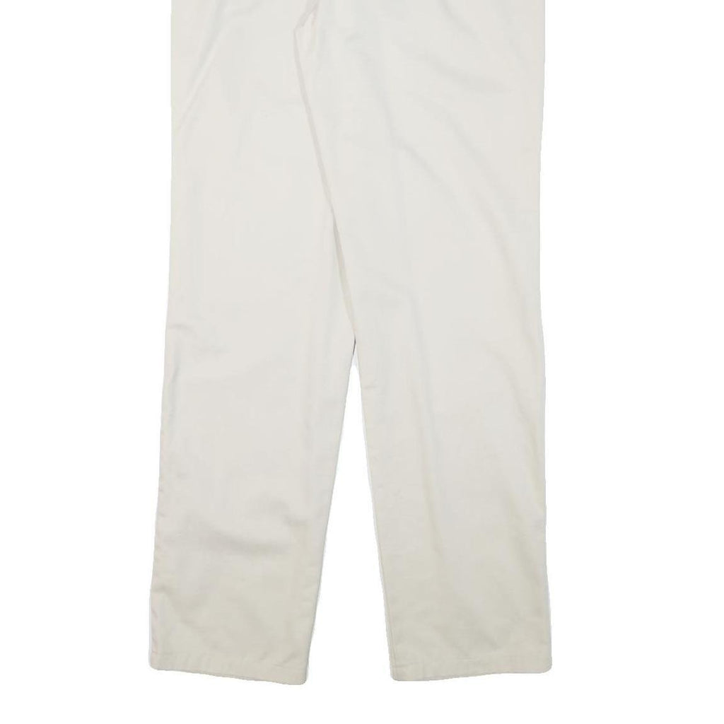 DOCKERS Womens Cotton Blend White Regular Fit Straight Leg Trousers W30 L33