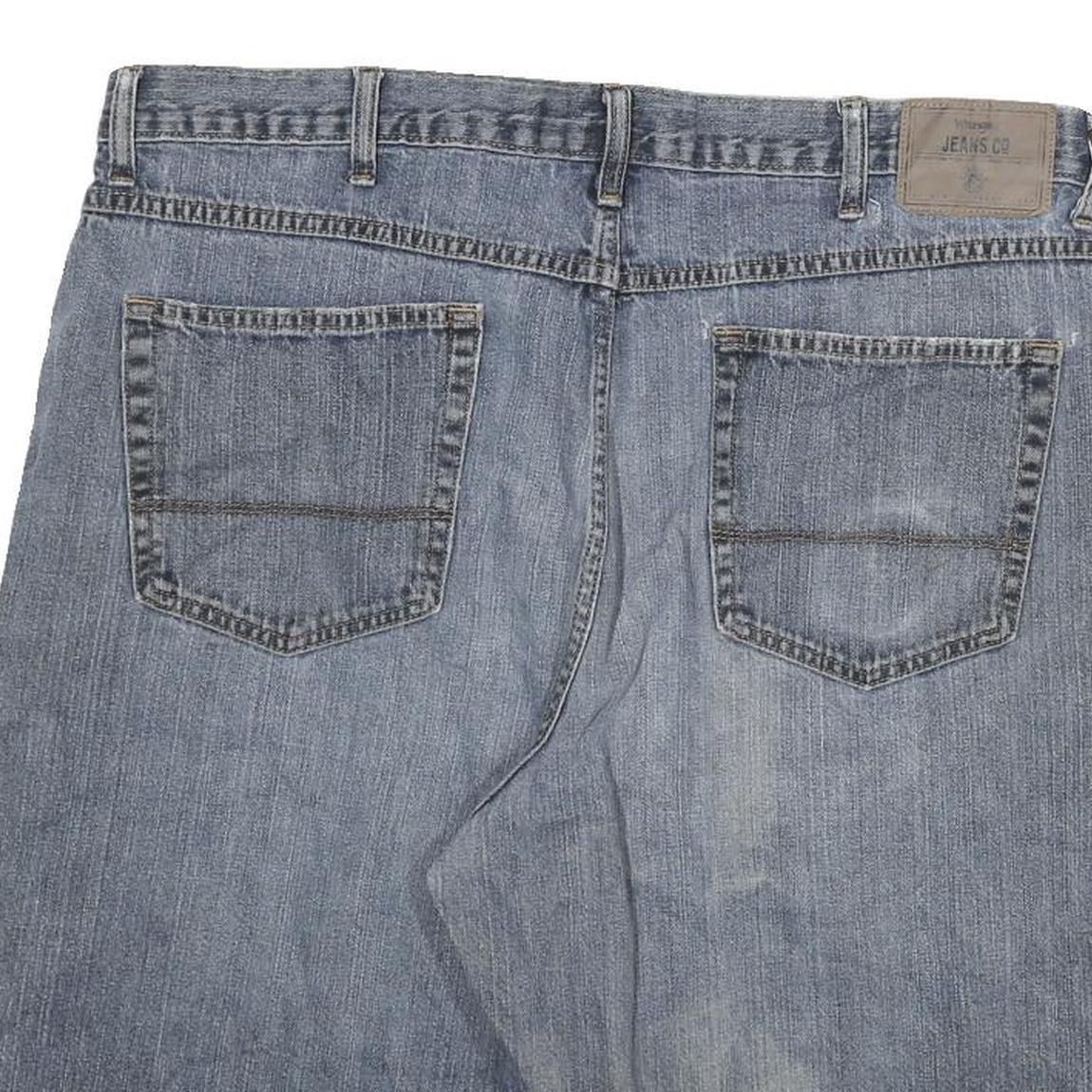 WRANGLER Mens Denim Blue Casual Shorts 2XL W36 Cotton Blend Comfortable Fit