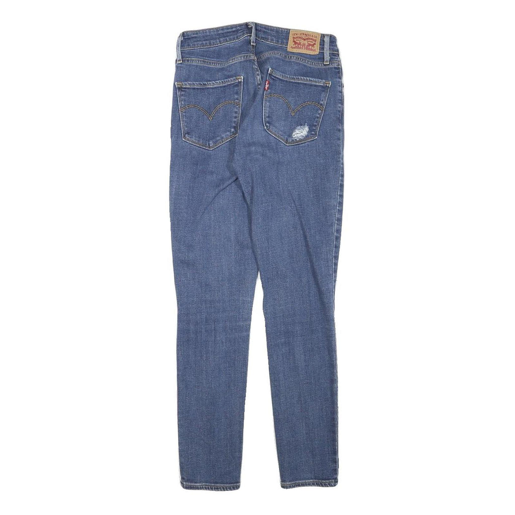 LEVI'S Womens Blue Slim Skinny Denim Medium W24 L26 Ripped Casual Jeans