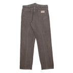 WRANGLER Mens Regular Fit Cotton Jeans Grey W34 L32 Classic Zip Closure