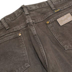 WRANGLER Mens Regular Fit Cotton Jeans Grey W34 L32 Classic Zip Closure
