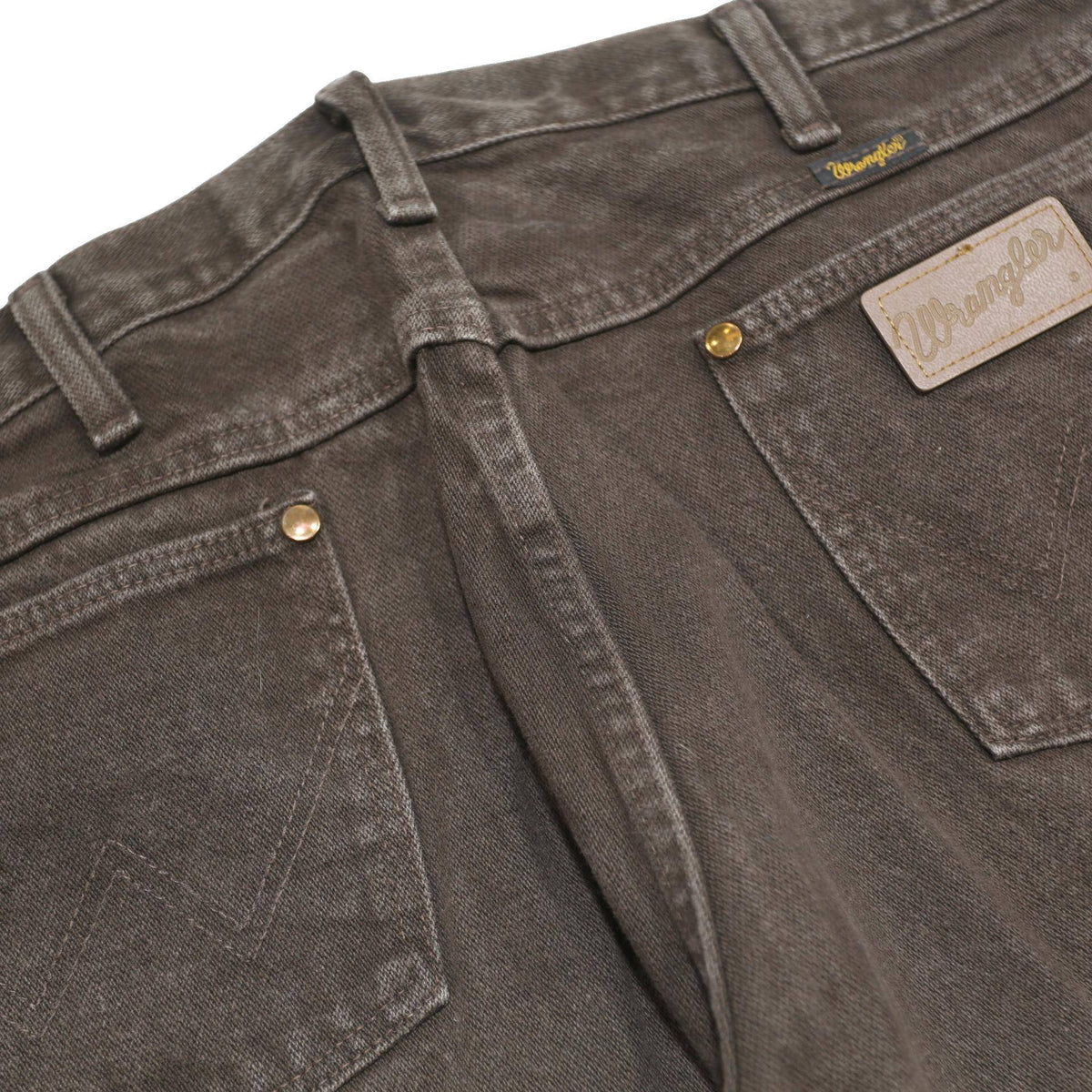 WRANGLER Mens Regular Fit Cotton Jeans Grey W34 L32 Classic Zip Closure