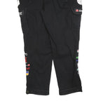 JOHN DOE Mens Cotton Blend Black Regular Cargo Trousers W42 L32 Embroidery