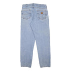 CARHARTT Mens Relaxed Cotton Denim Light Blue Jeans W34 L32 Zip Pocket