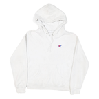 CHAMPION Womens White Pullover Hoodie S Cotton Blend Casual Sportswear