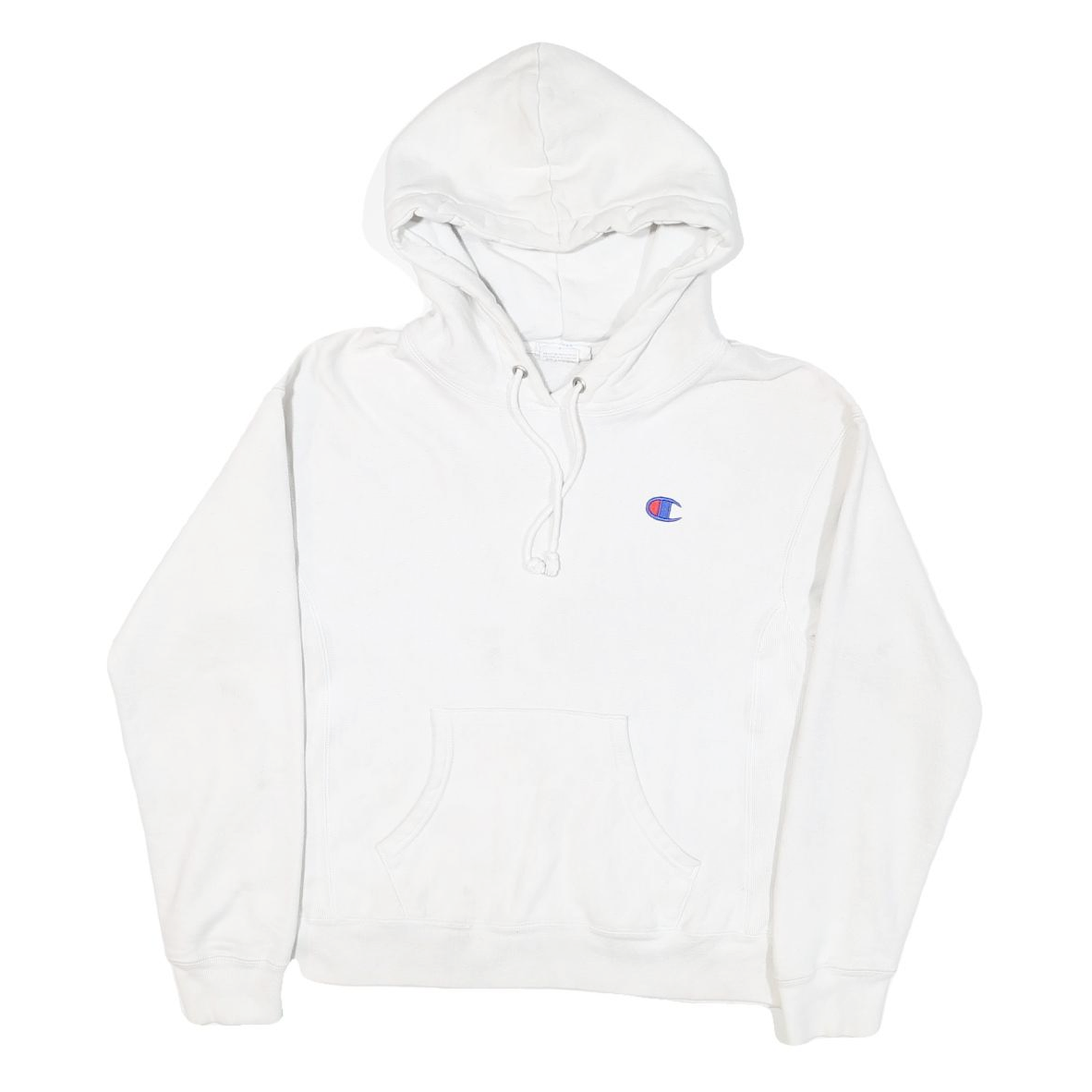 CHAMPION Womens White Pullover Hoodie S Cotton Blend Casual Sportswear