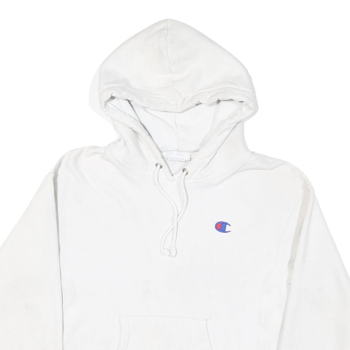 CHAMPION Womens White Pullover Hoodie S Cotton Blend Casual Sportswear