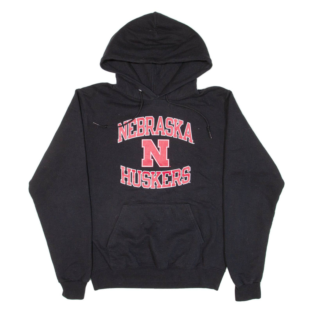 CHAMPION Nebraska Huskers Mens Black Hoodie USA S