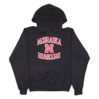 CHAMPION Nebraska Huskers Mens Black Hoodie USA S