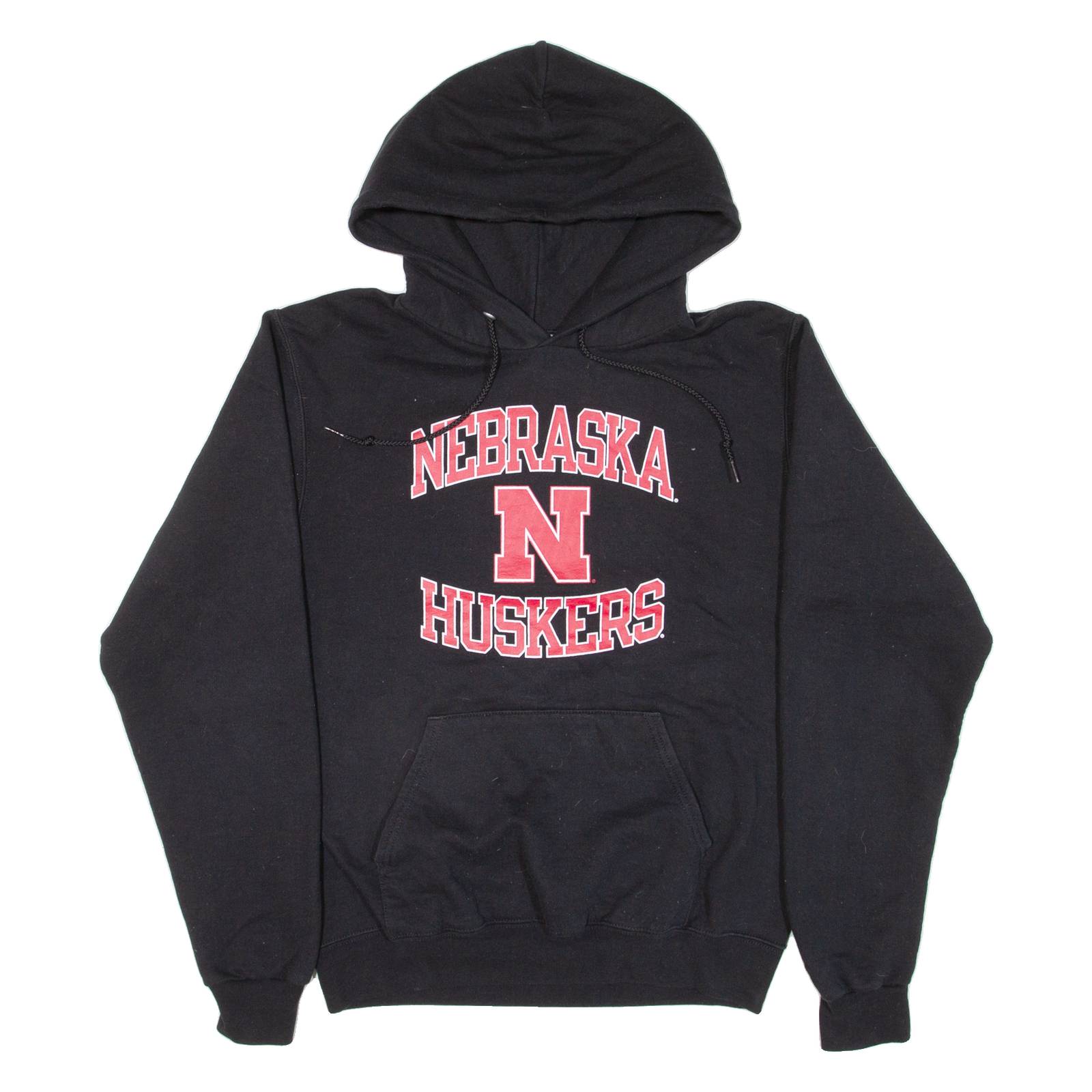CHAMPION Nebraska Huskers Mens Black Hoodie USA S