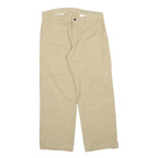 DICKIES Mens Beige Regular Straight Twill Polyester Blend Trousers W34 L30