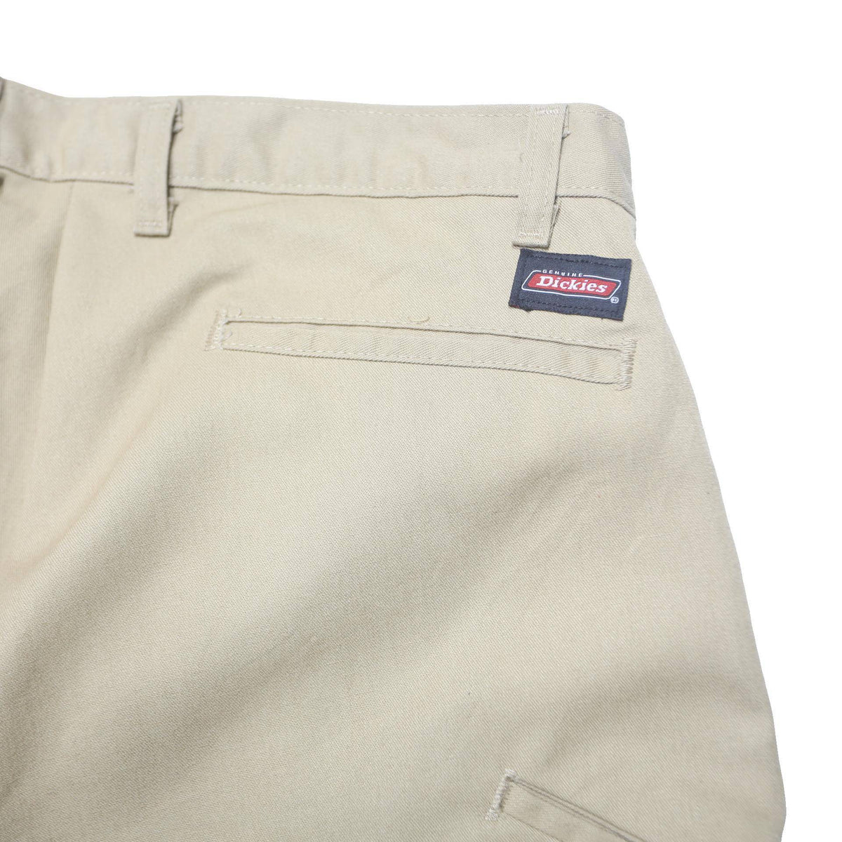 DICKIES Mens Beige Regular Straight Twill Polyester Blend Trousers W34 L30