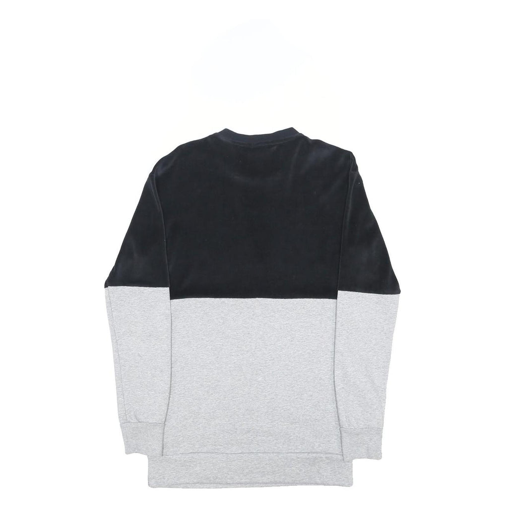 ADIDAS Girls Black & Grey Crew Neck 14Y Cotton Blend Sweatshirt