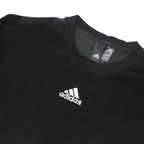 ADIDAS Girls Black & Grey Crew Neck 14Y Cotton Blend Sweatshirt