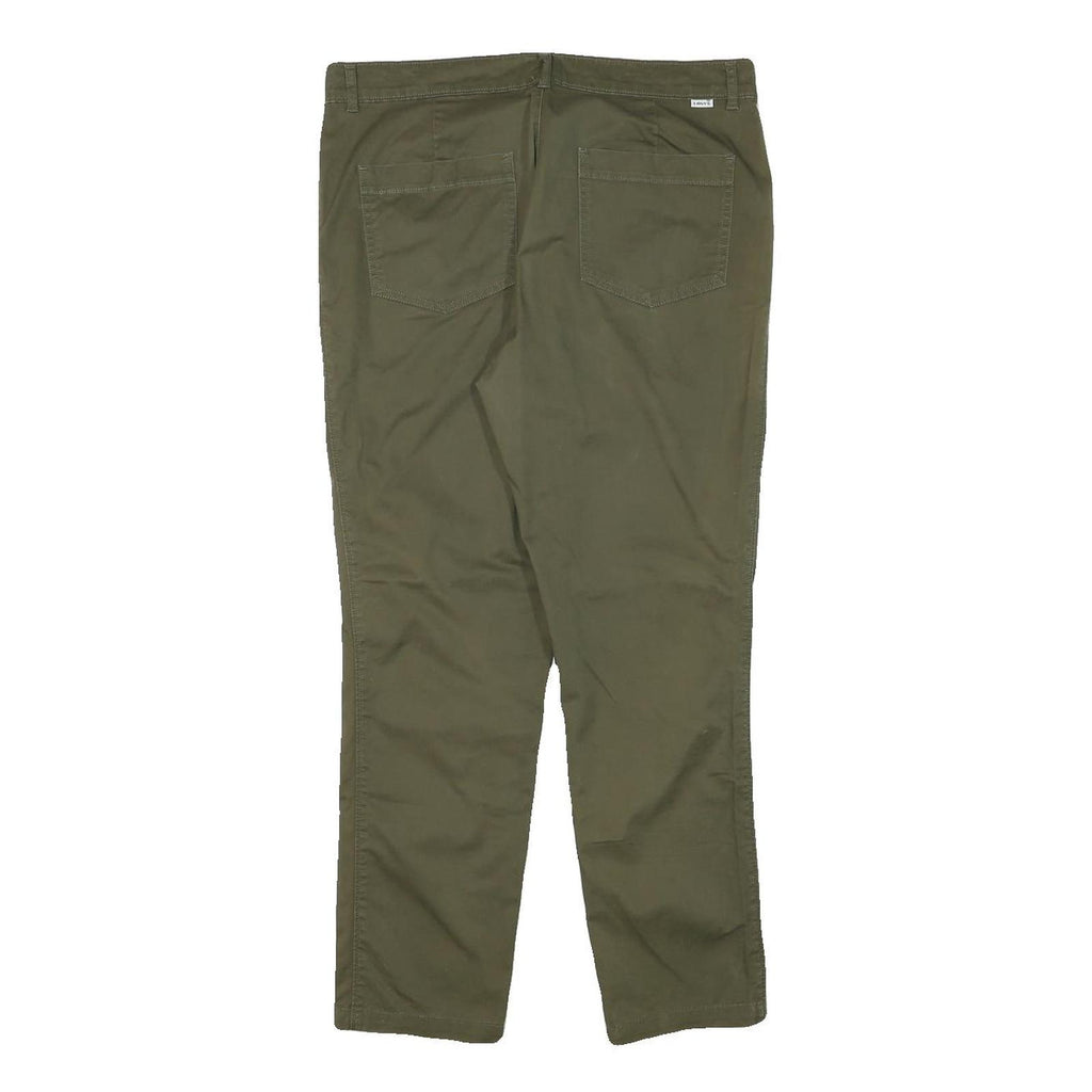 LEVI'S Mens Cotton Blend Olive Slim Tapered Trousers W32 L26 Casual Comfortable