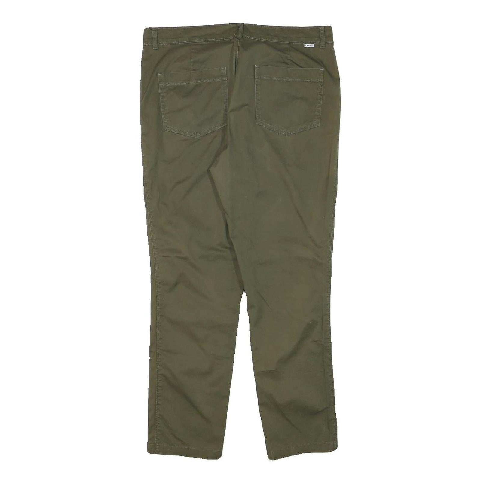 LEVI'S Mens Cotton Blend Olive Slim Tapered Trousers W32 L26 Casual Comfortable