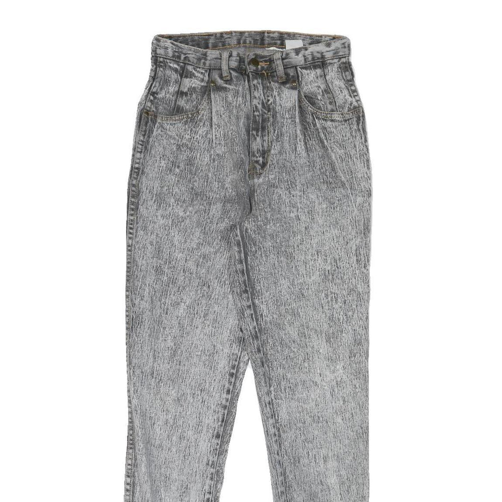 NIX NIX NIX Womens Slim Grey Denim Light Jeans W25 L30 Cotton Blend Zip