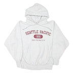 CHAMPION Mens Grey Seattle Pacific University Pullover Hoodie S Cotton Blend